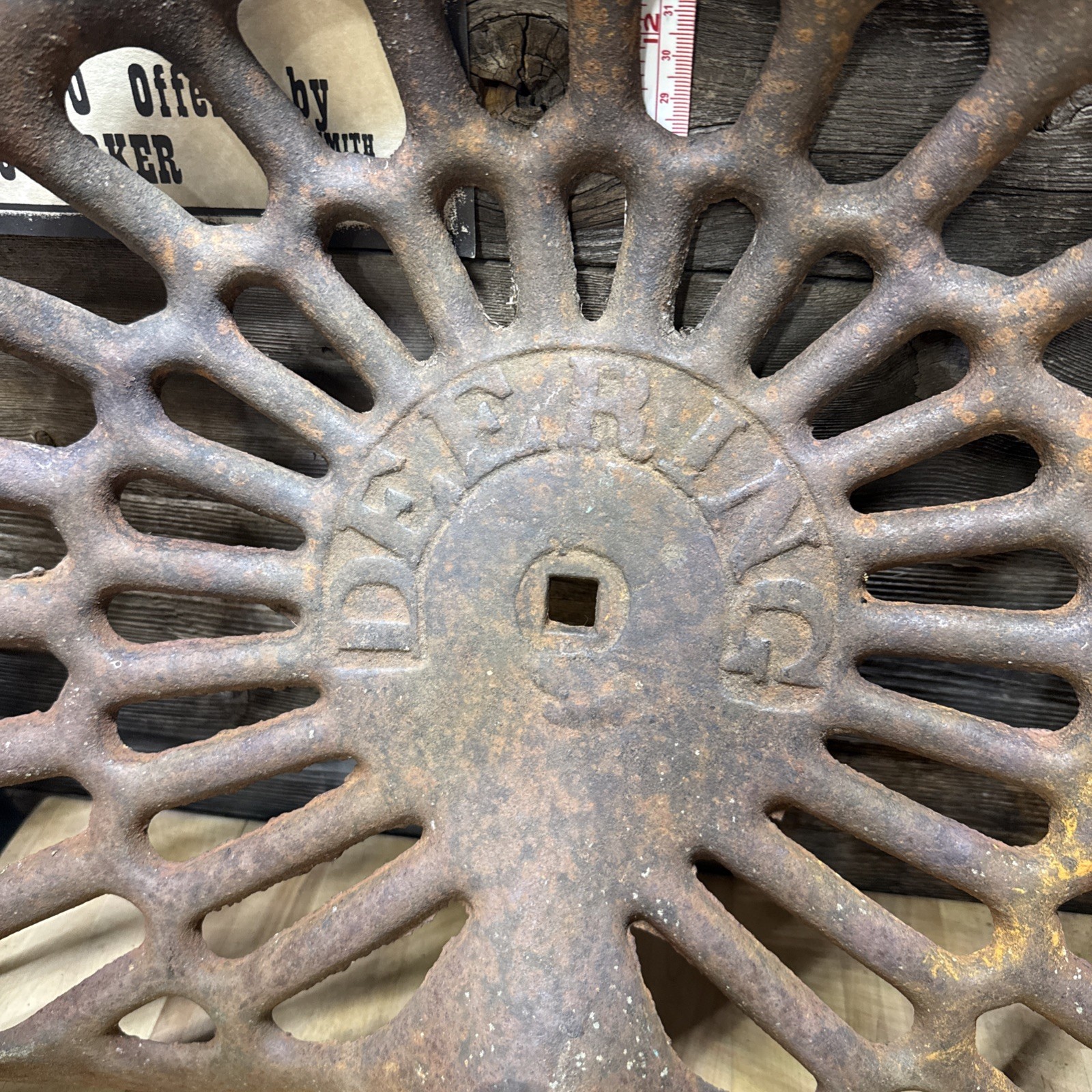Vintage Deering Cast Iron Tractor Seat Antique Farm Equipment