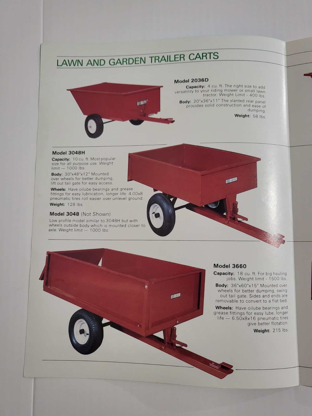 1980s Equipment BROCHURE Ohio Steel Fabricators Carts Aerator Rollers Plow Disc