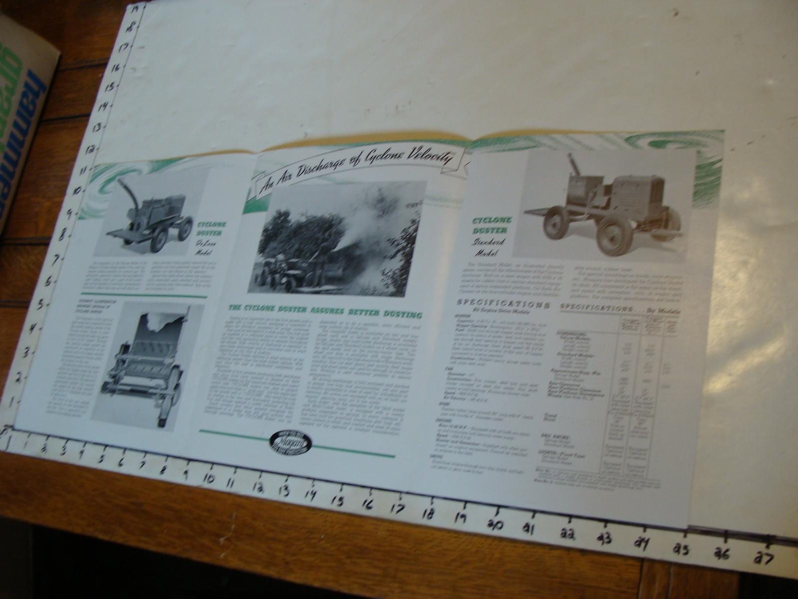 vintage NIAGARA CYCLONE DUSTER 1947 BROCHURE