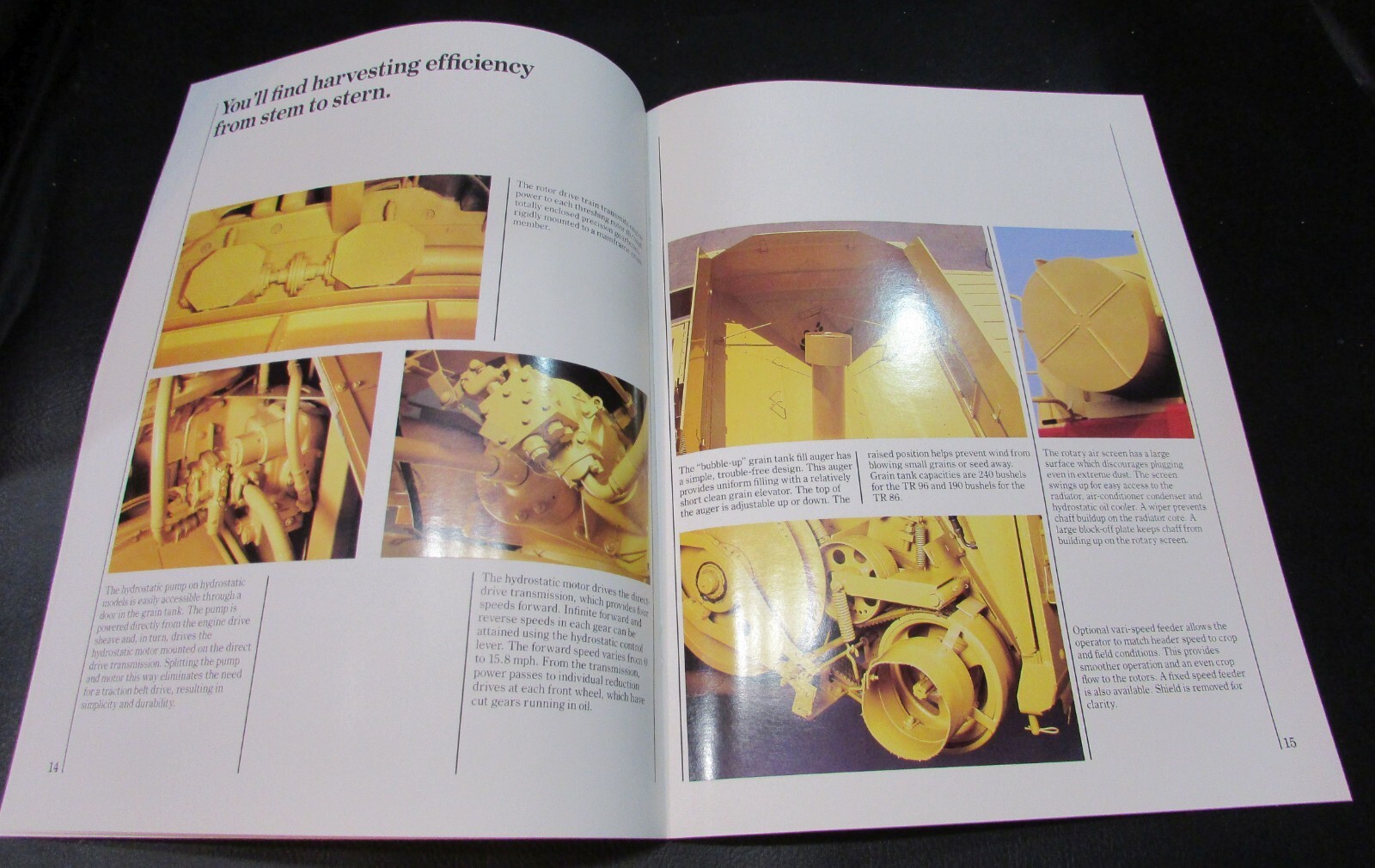New 1988 Ford New Holland Versatile Twin Rotor Combine Windrow TR 86-96 Booklet