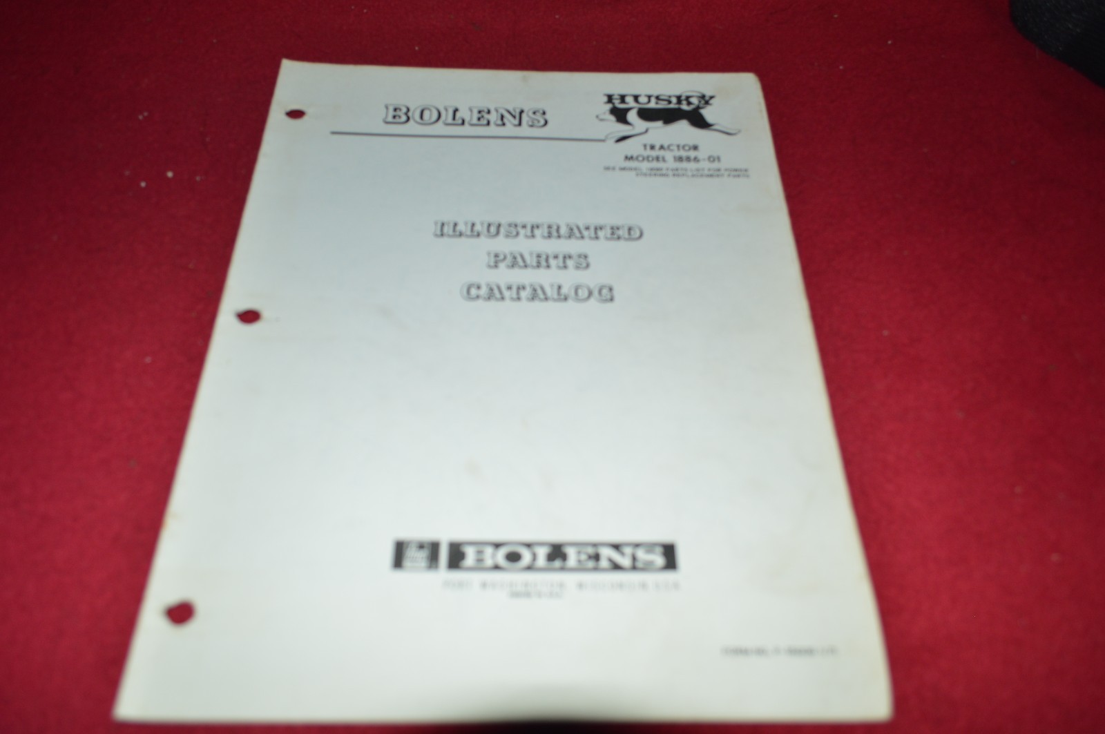 Bolens Husky 1886-01 Dealer&rsquo;s Parts Book Manual CHPA