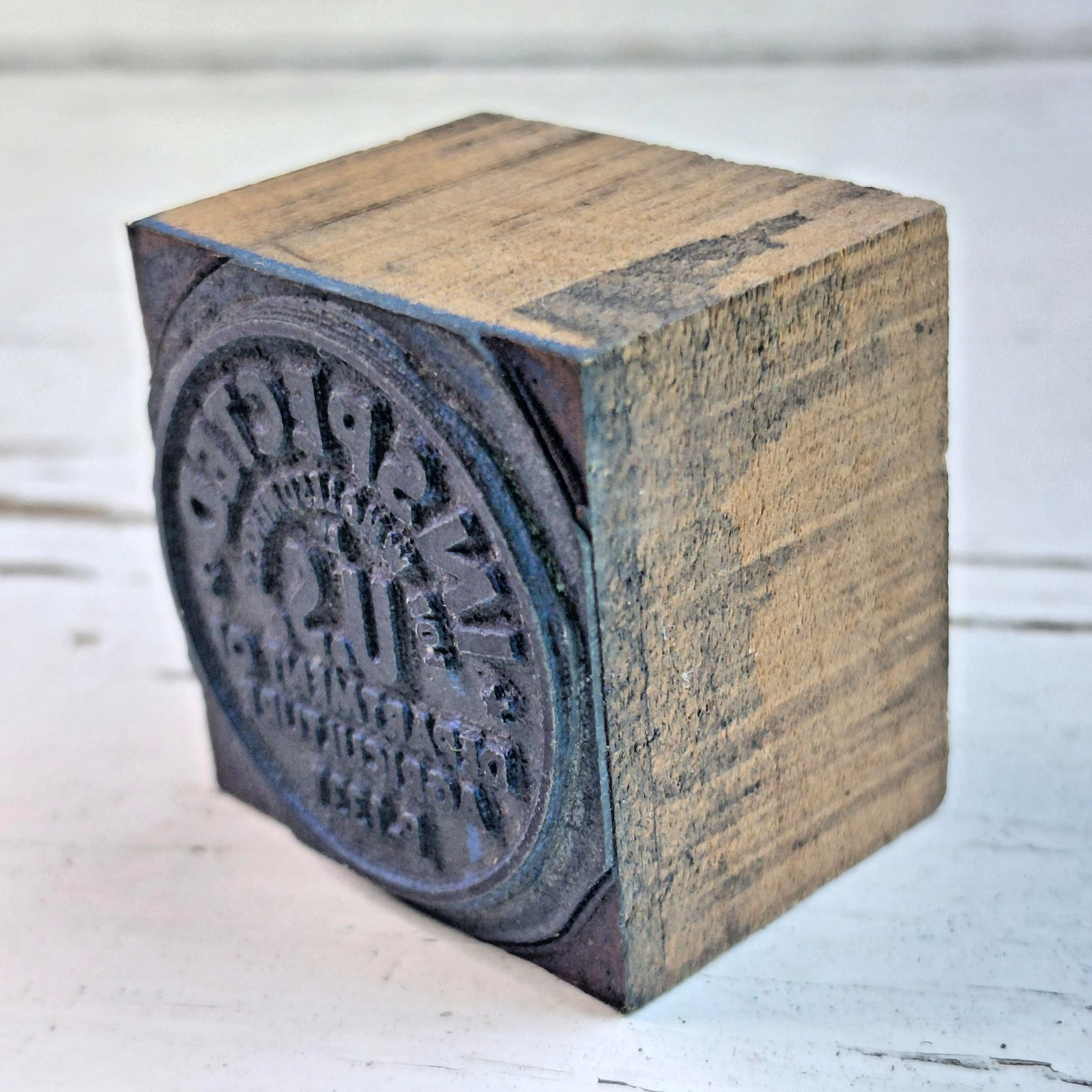 Vintage USDA Inspected For Wholesomeness Letterpress Printing Block P-1331