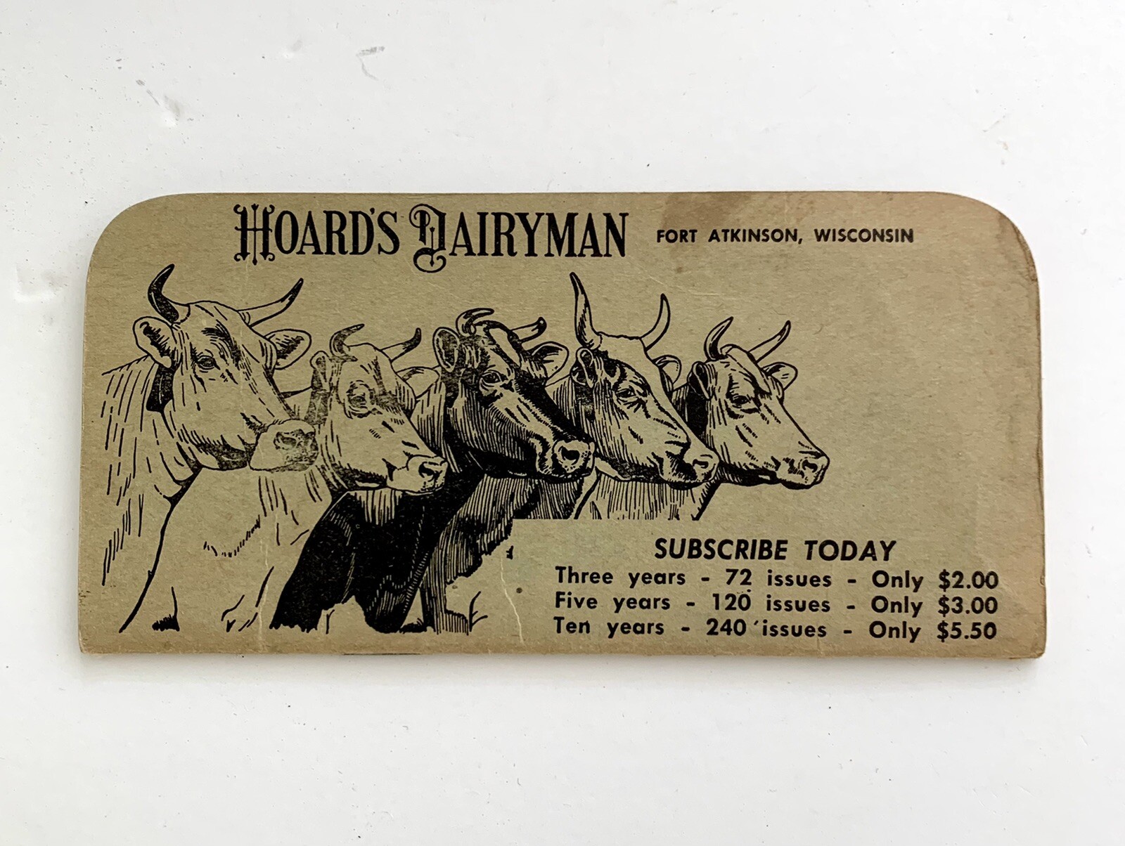 Vintage Hoard&rsquo;s Dairyman Fort Atkinson Wisconsin Dairy Farmer Pocket Memo Book