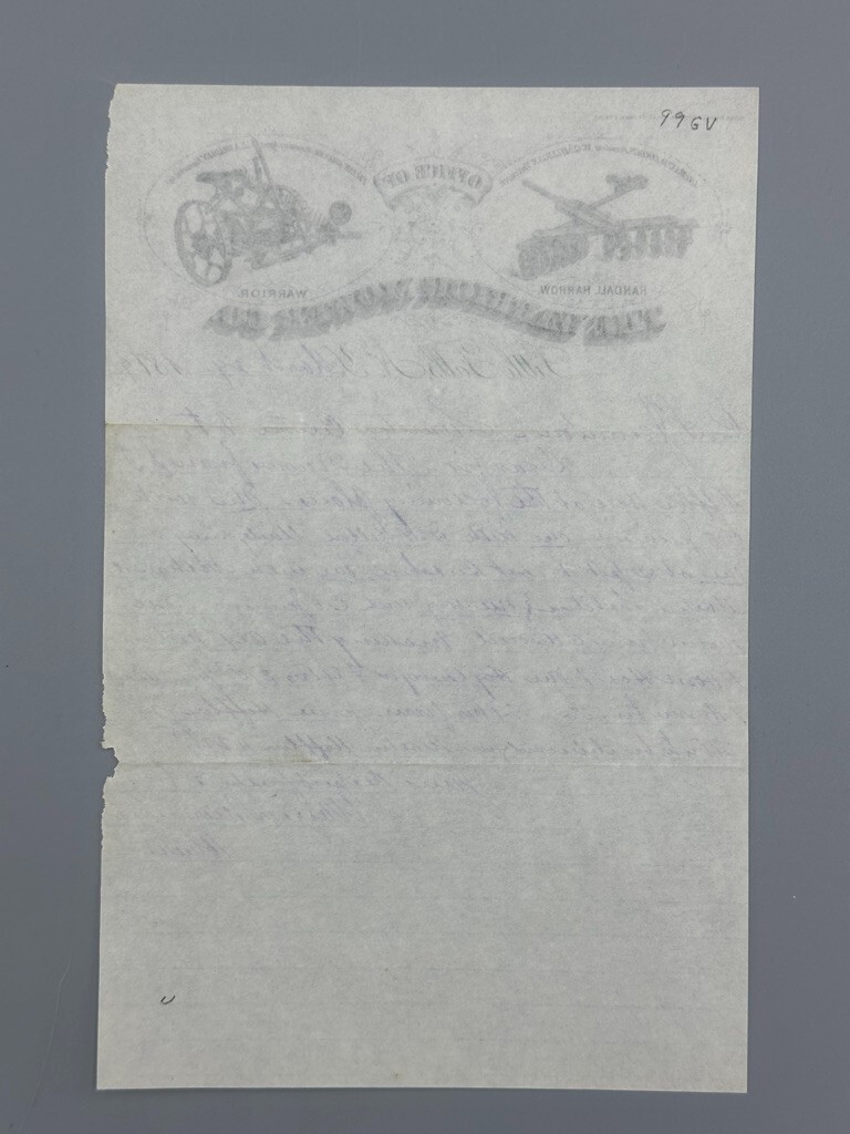 1879 WARRIOR MOWER Co Randall Harrow FARM Advertising Letterhead LITTLE FALLS NY