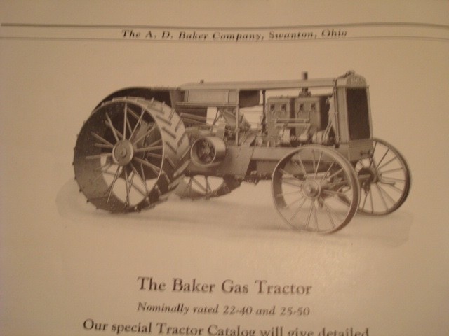 A.D. BAKER TRACTOR & THRESHER Circa 1912 24 Page Catalog Rare