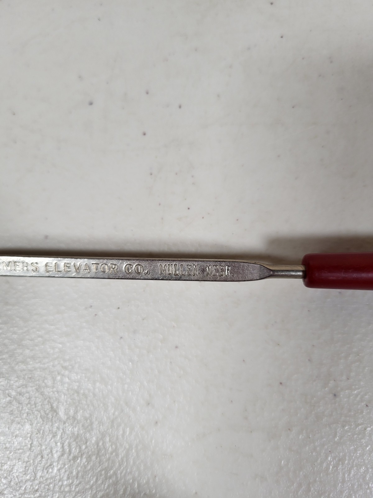 Farmer&rsquo;s Elevator Co. Mullen Nebraska Ladle Vintage Advertising