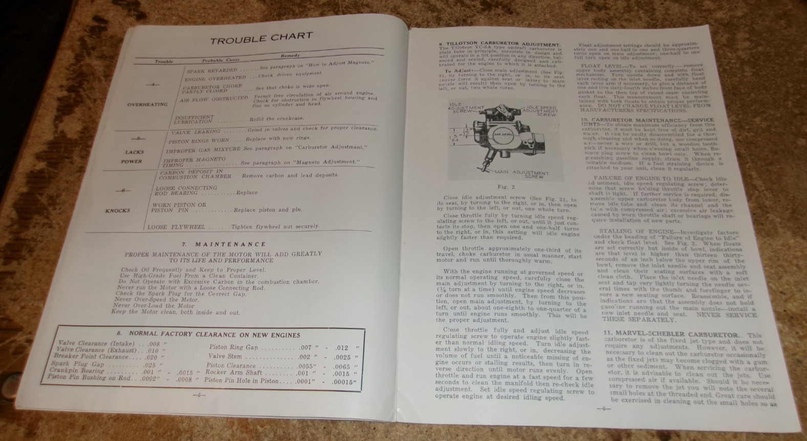 1948 lauson co. PAC 4 hp engine instruction/parts manual in good shape used