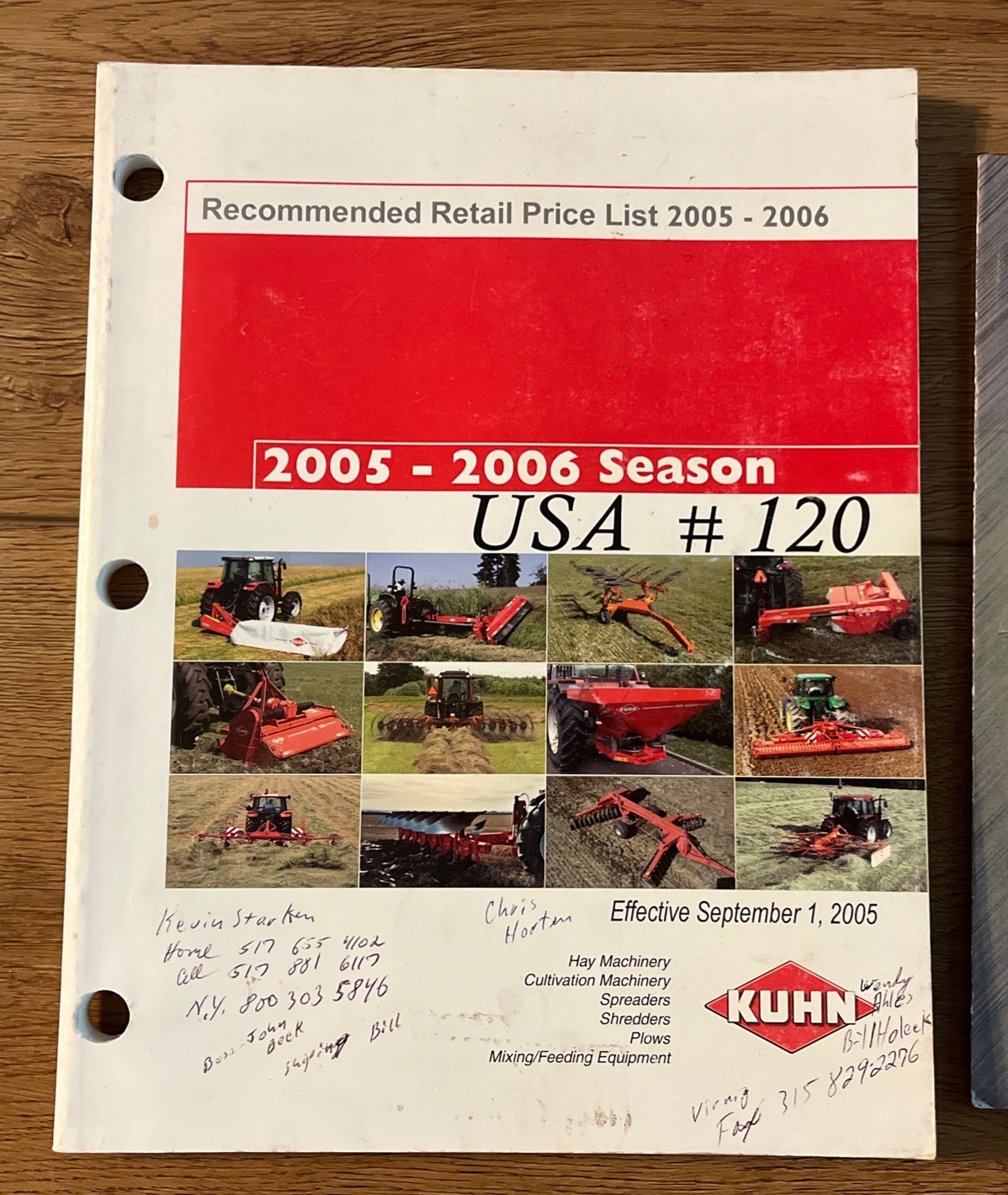 2005 -2006 KUHN Farming Retail Price List USA Farming Brochures
