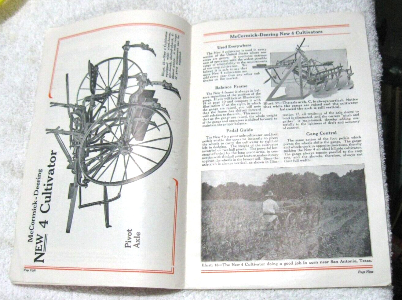 VINTAGE 1927 McCORMICK DEERING HORSE DRAWN CULTIVATORS BROCHURE