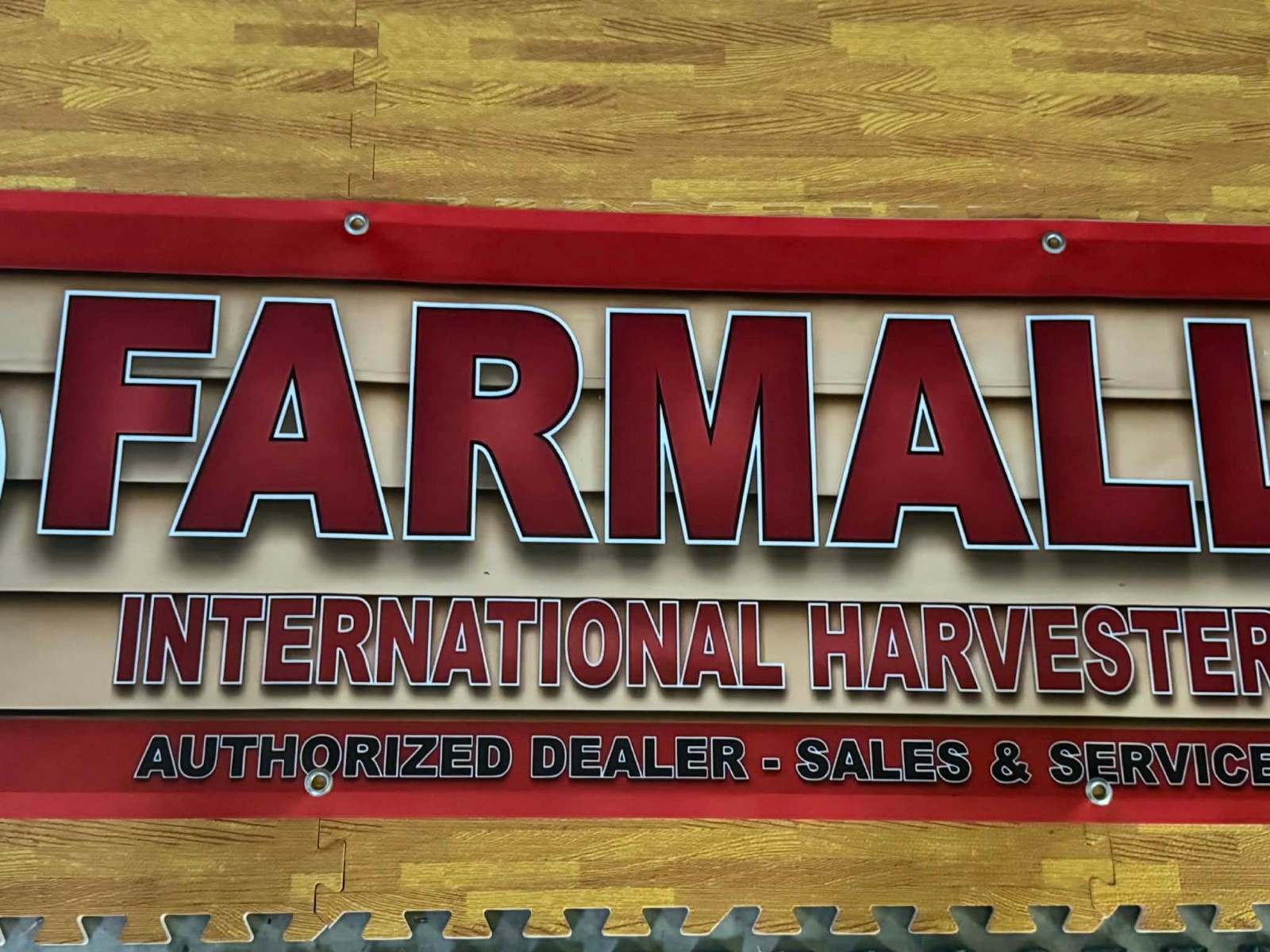 Farmall International Harvester Authorized Dealer Vinyl Banner | IH Tractor Farm
