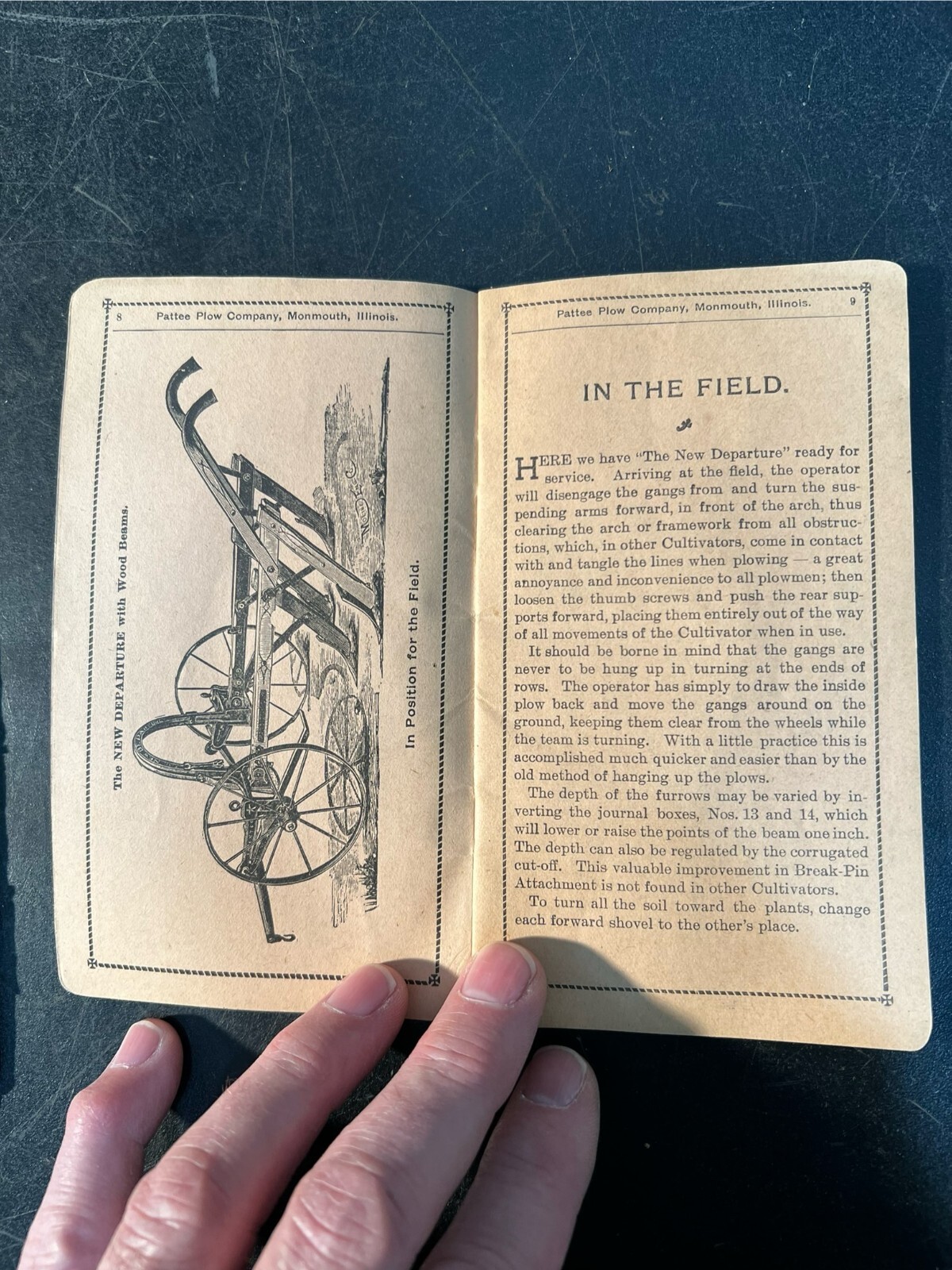 1900-1901 2 Horse Walking Cultivator booklet, PATTEE PLOW Co. Monmouth IL