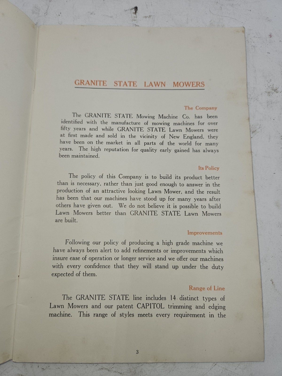 Antique Granite State mowing machines, Mowers parts & Sales catalogs and Wrench