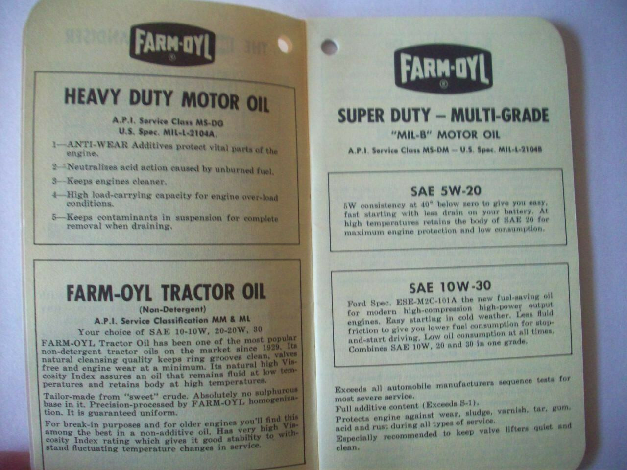 Farm Oyl advertising Notepad memo book clean unused