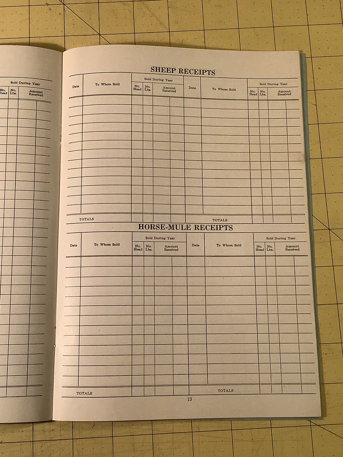 Vintage Farm Account Book L.S. Dunbars Implement Store Napoleon Ohio INV-P1127