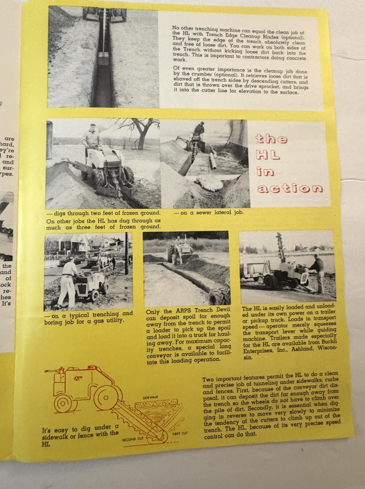 Vintage 1970&rsquo;s ARPS Model HL Trench Devil Dealer Sales Brochure