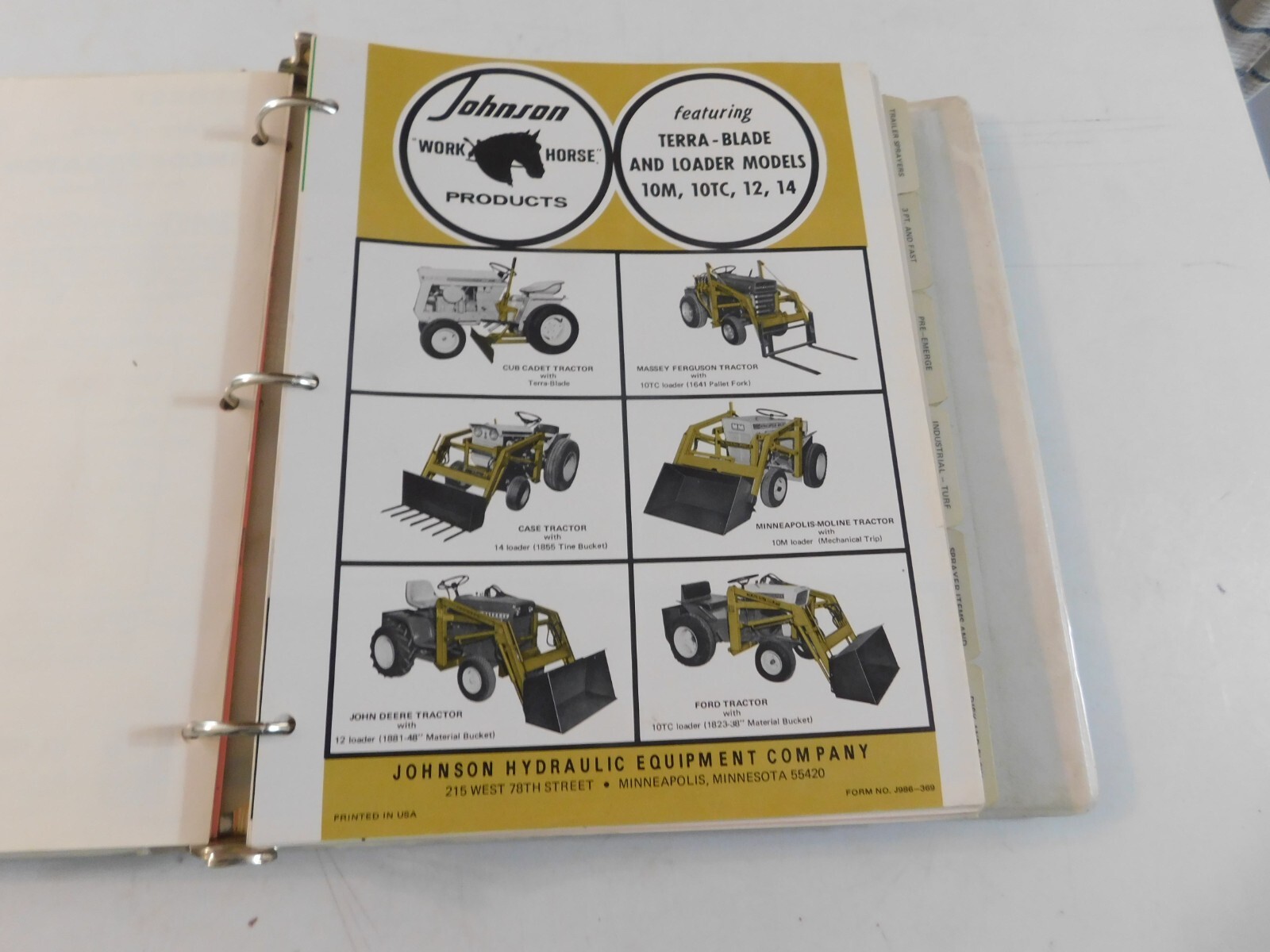 BROYHILL LINE FARM EQUIPMENT BROCHURES EMPIRE PLOW WESTGO LOADERS GANDY DANUSER