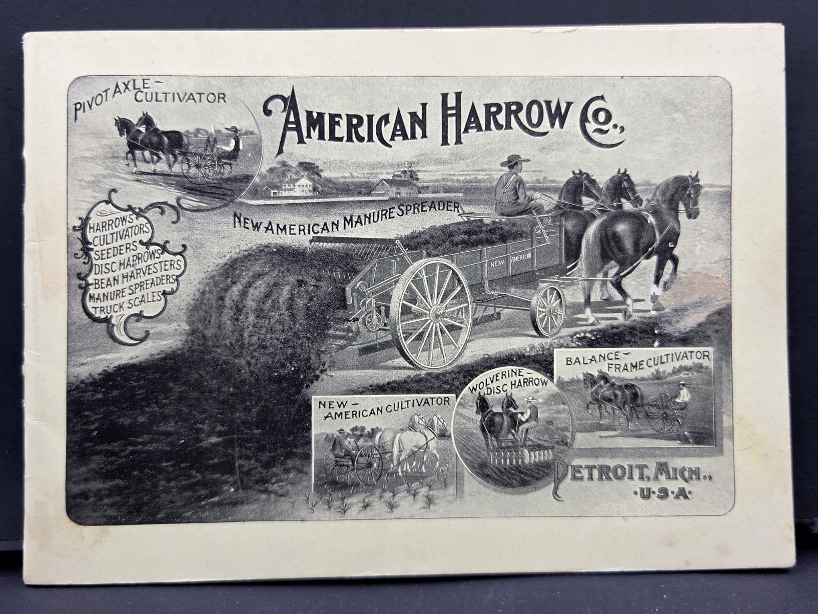 American Harrow Co. Cultivators Seeders Harvesters Catalog Detroit, MI