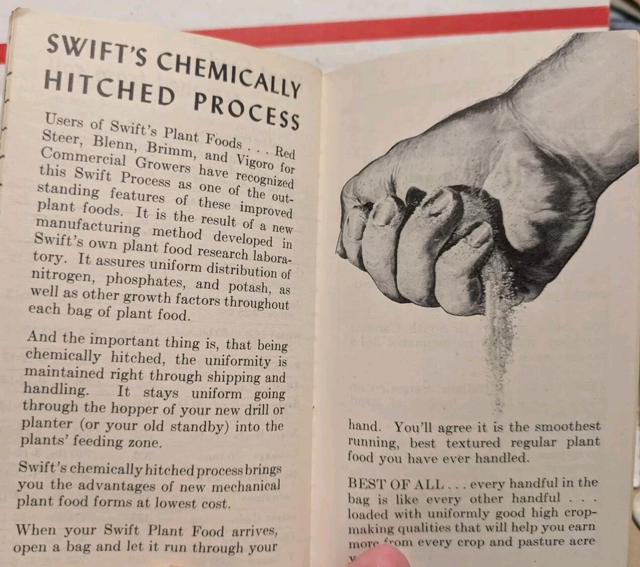 1954-1955 Swift&rsquo;s Plant Food Service Red Steer Memo Book Vigoro Brimm Gold Bear