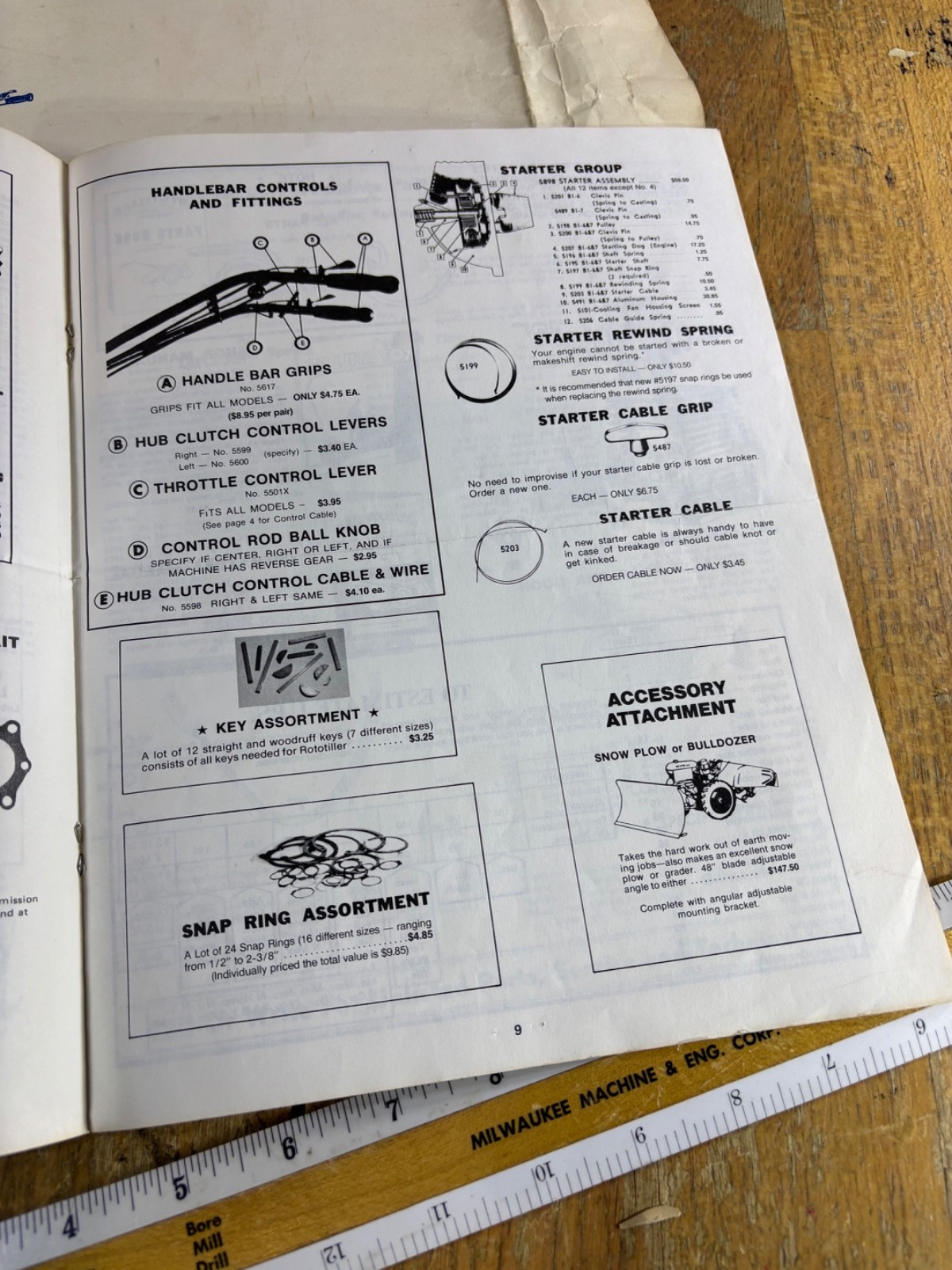 60s-1970s 1980s Frazer Farm Equipment Rototiller Parts Catalog Price List lot- 5
