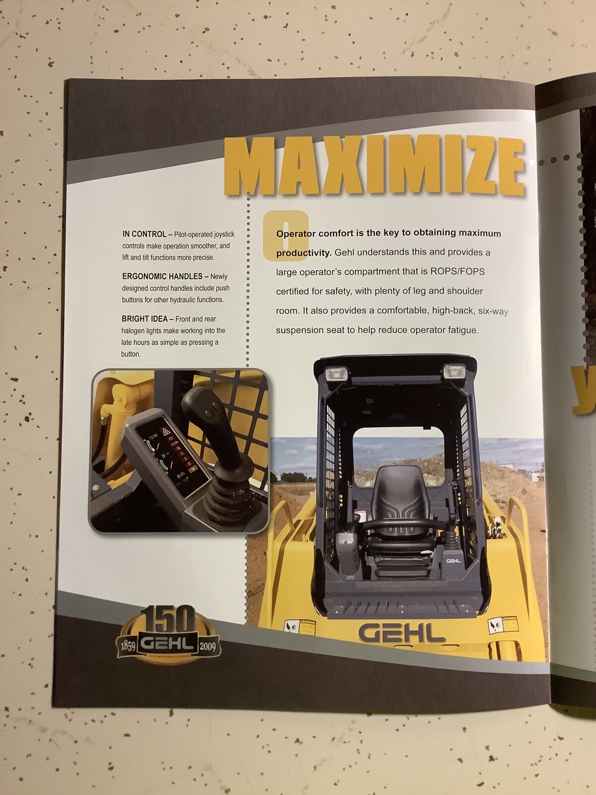 GEHL FULL LINE COMPACT TRACK LOADERS 12 PAGES 2009 Sales Brochure