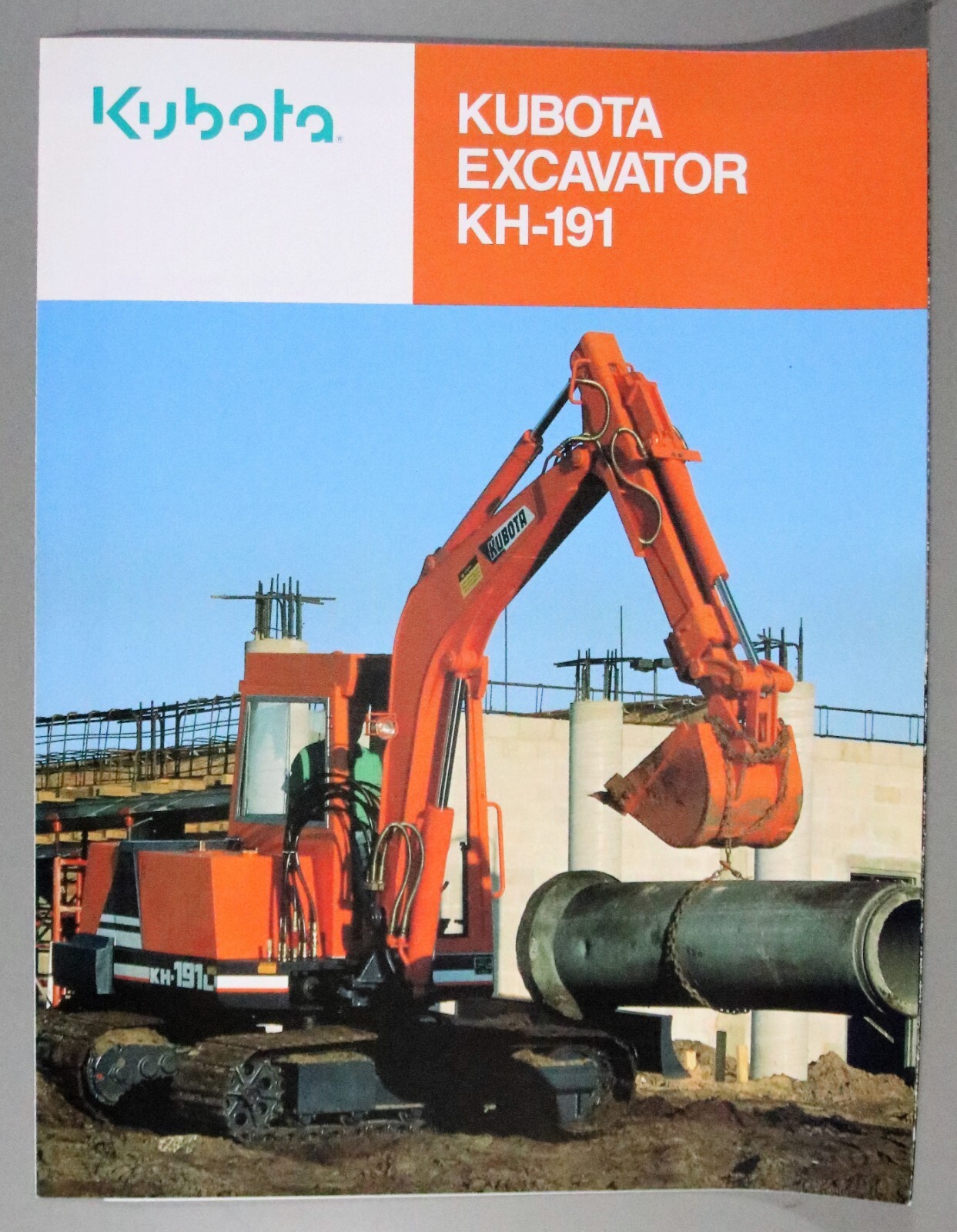 3 KUBOTA Brochures/Literature Excavators KH-191, KH-007, KX-41 1990&rsquo;s Era (A)
