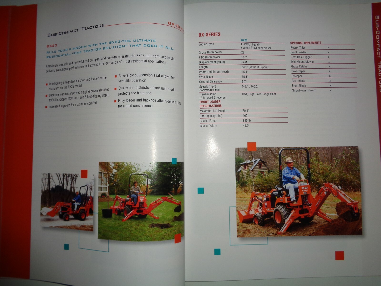 Kubota 2005 Full Line Sales Brochure Manual Tractor Excavator UTV Lawn Tractor
