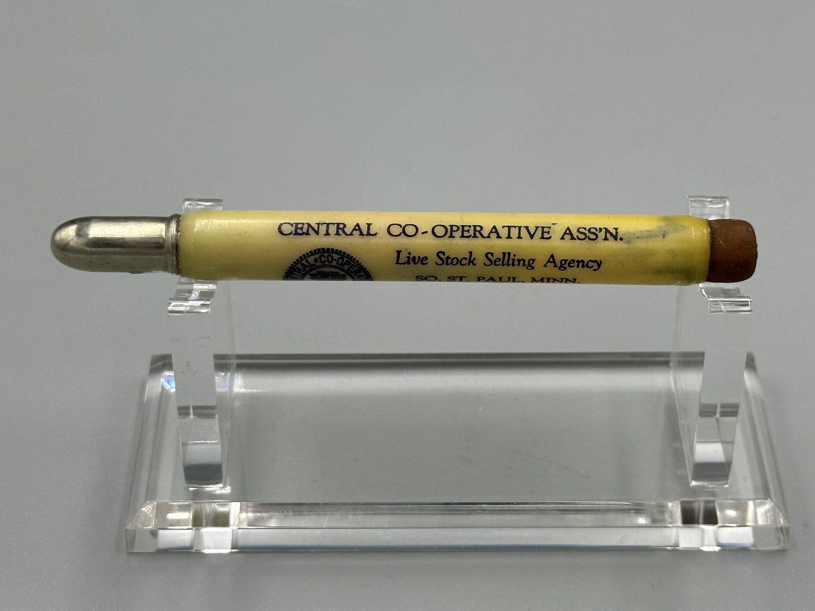 Vintage LIVE STOCK Selling BULLET PENCIL Farm Advertising ST PAUL Fargo BILLINGS