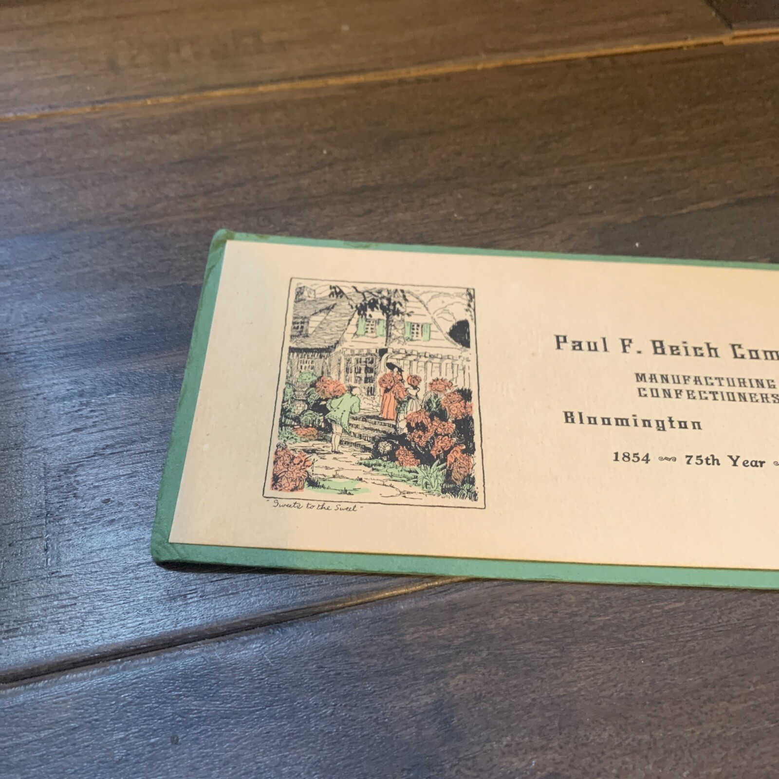 1929 PAUL F. BEICH CO. BLOOMINGTON, ILL. Ink Blotter 75th Anniversary