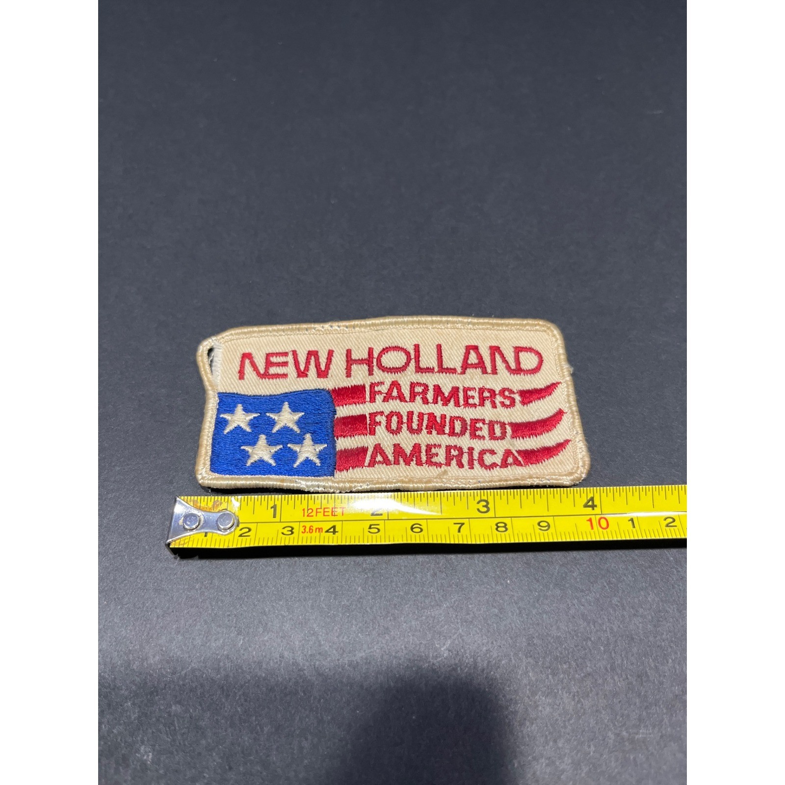 Vntg New Holland Farmers Founded America Patch Red White Blue Flag Agriculture