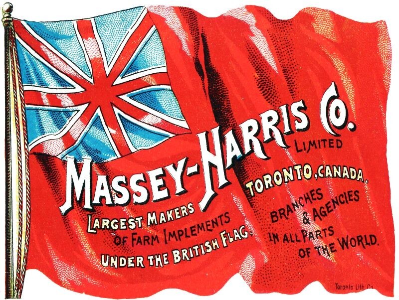 Massey Harris Farm Implements, Union Jack NEW Sign: 24×30&Prime; USA STEEL XL Size
