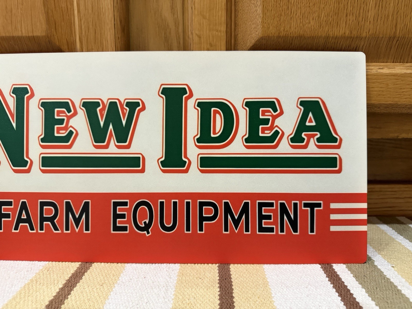 New Idea Farm Equipment Flange Sign Barn Double Sided Vintage Style Wall Decor