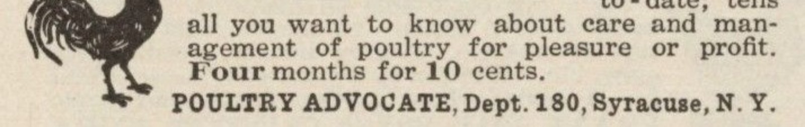 Poultry Advocate Poultry Paper Vintage Print Ad 1917 Syracuse NY u Original