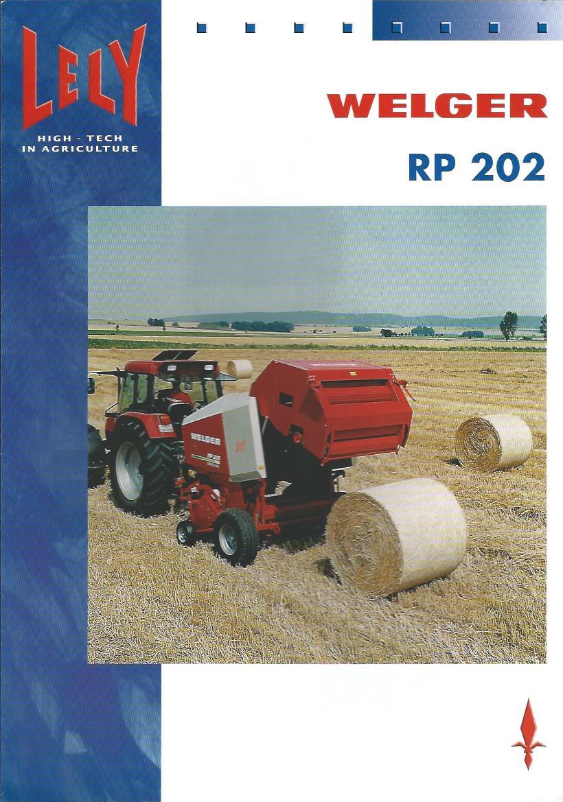 Farm Equipment Brochure – Lely – Welger – RP 202 – Round Baler (F3095)