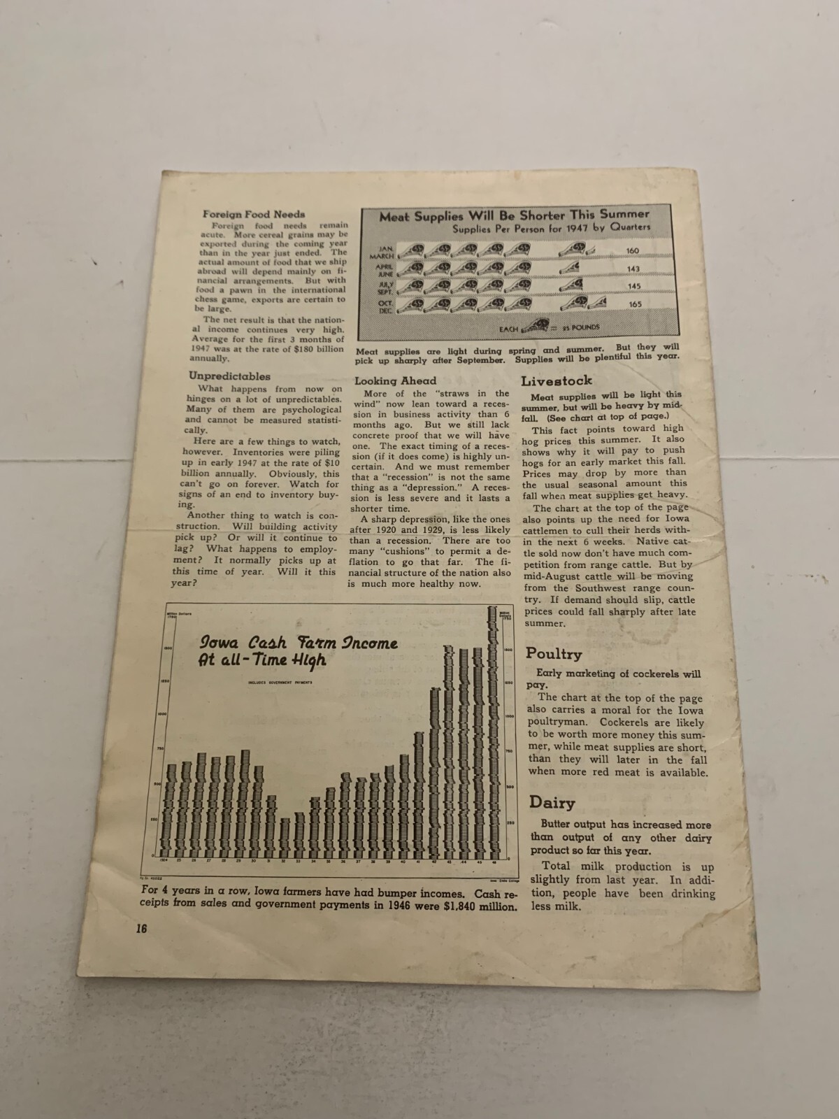 July 1947 Farm Science Reporter Magazine V.2 N.1 Iowa State College Ames IA
