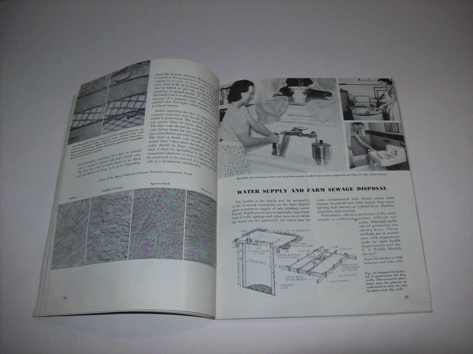 Vintage 1946 HANDBOOK OF CONCRETE FARM CONSTRUCTION, Portland Cement Association