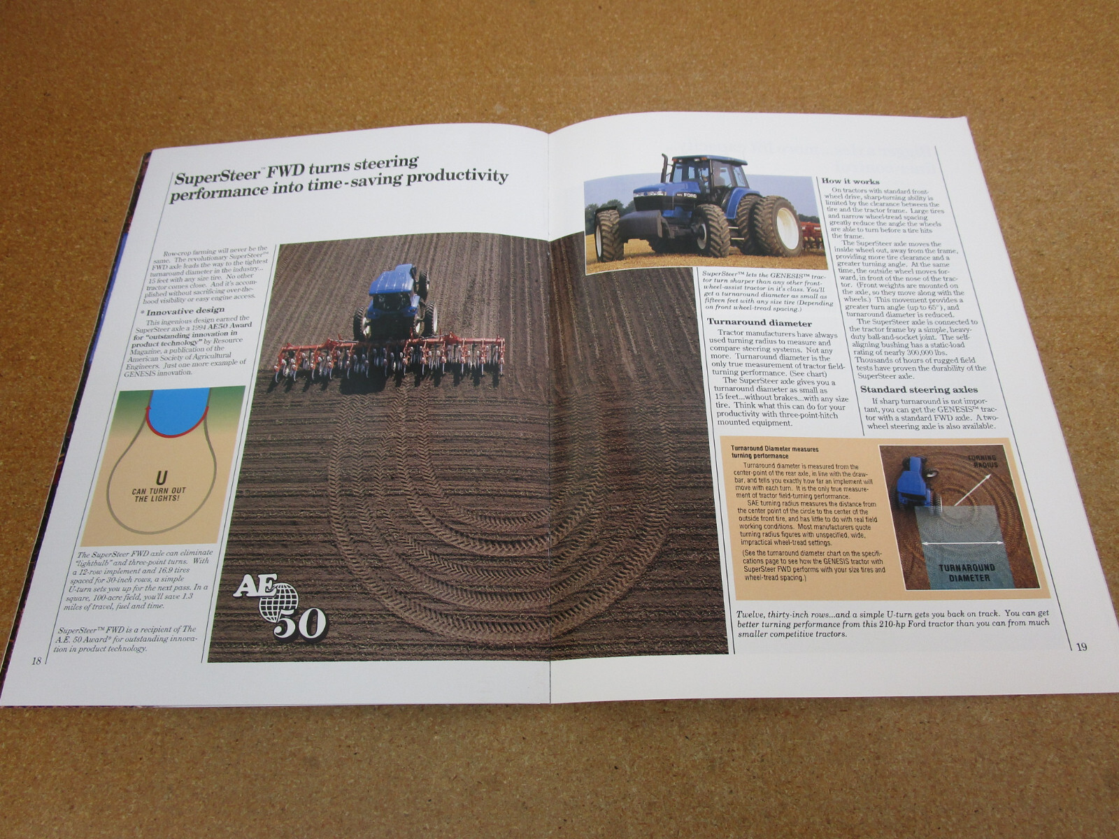 1995 Ford Tractor Genesis 70-series 8970 catalog sales brochure 34pg ORIGINAL
