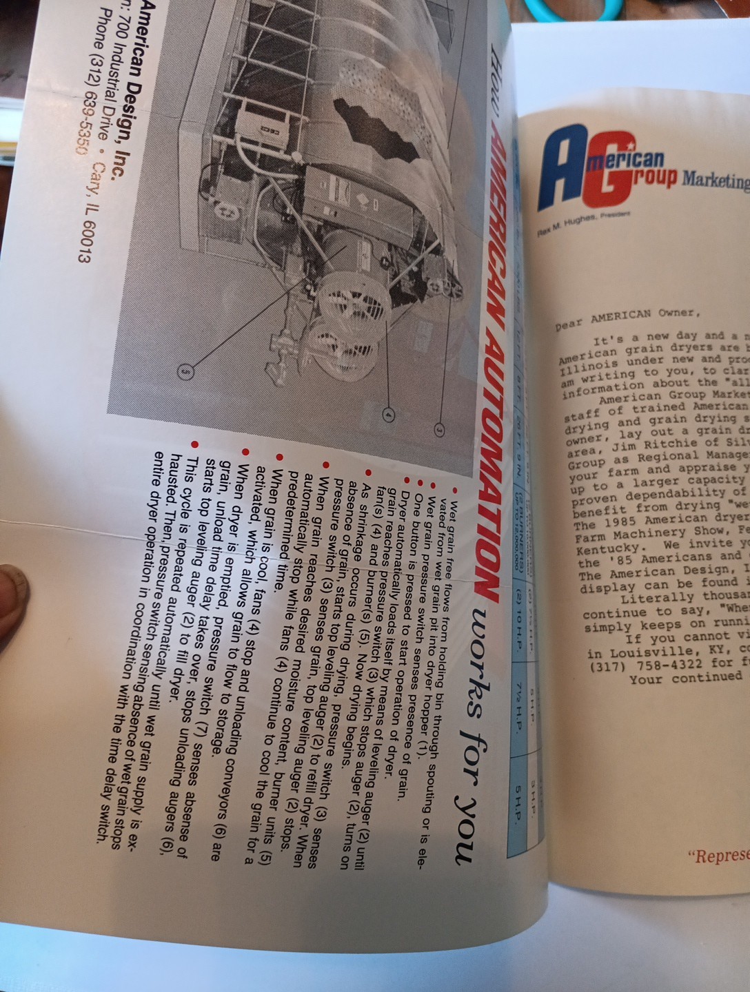 3 American Farm Equipment Co Sales Advertising Flyer Brochures 2412, 2420, 1503