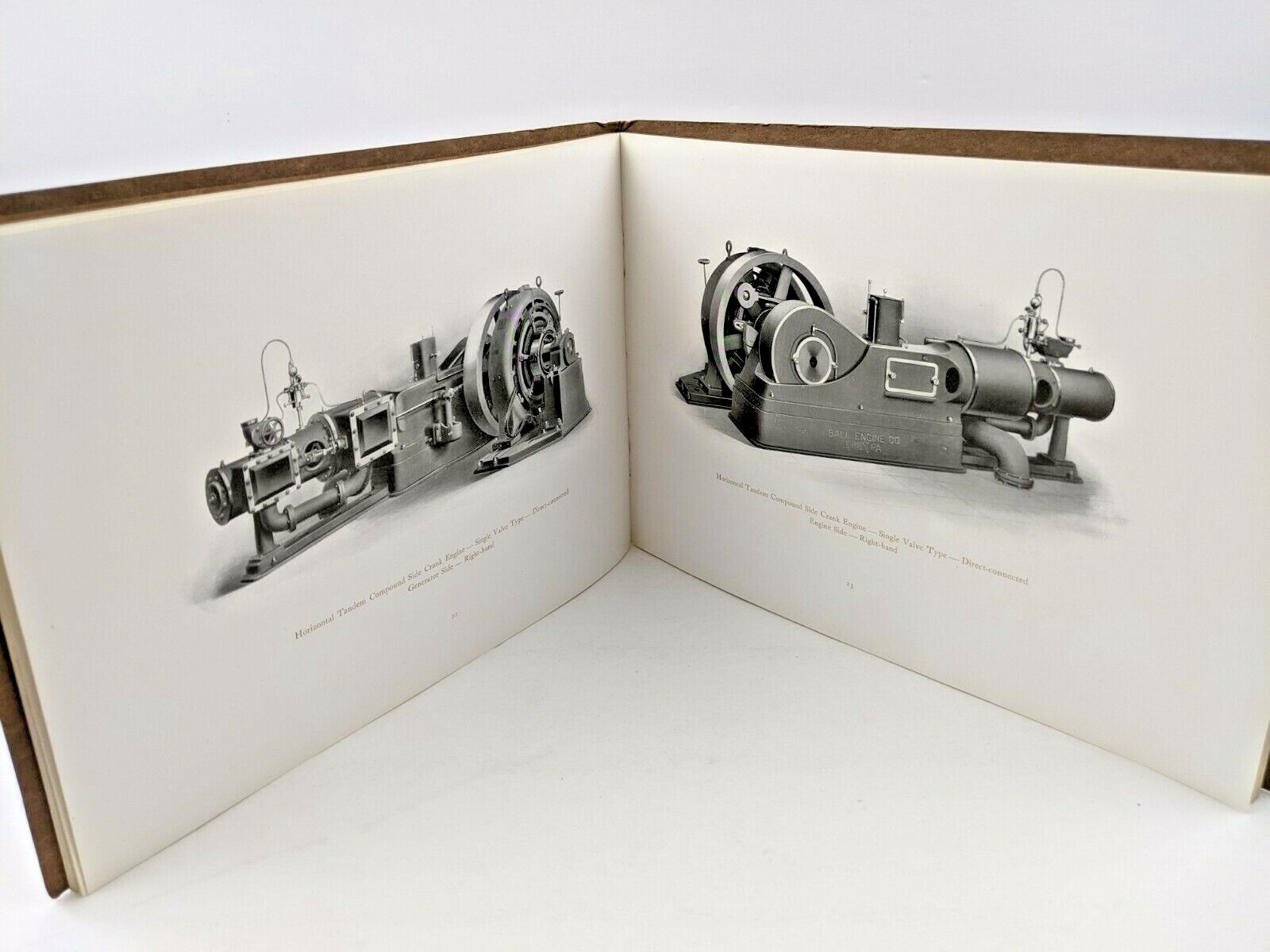 Original 1909 BALL ENGINE CO Erie, PA STEAM ENGINE Side Crank Type TRADE CATALOG