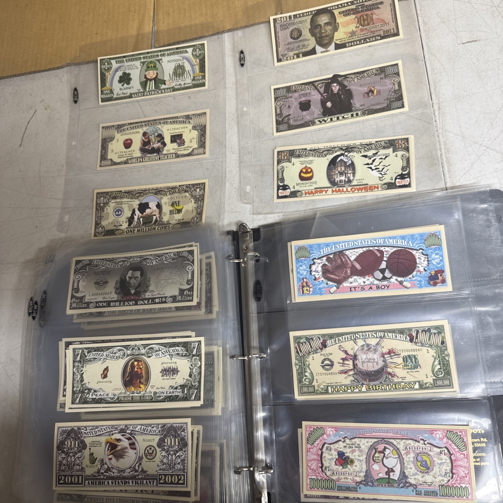 Huge Collection of 200+ Million Dollar Bills Mixed Themes /