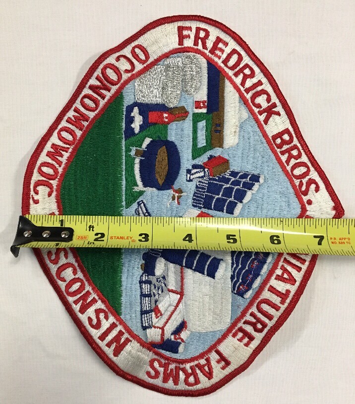 Vintage Patch Fredrick Bros Miniature Farms Oconomowoc, Wi. Large 9&Prime; X 7 1/2&Prime;