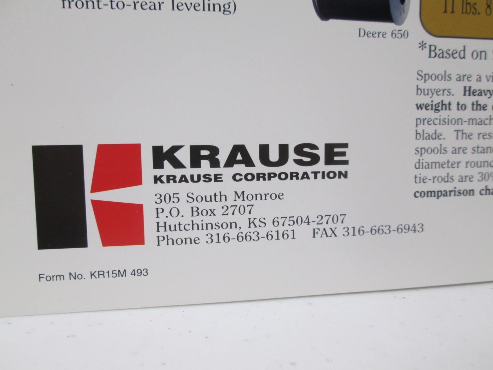 Krause Tandem Disc Harrow 3 Section 27-35 1/2 ft 4990 Series Flex Wing Brochure