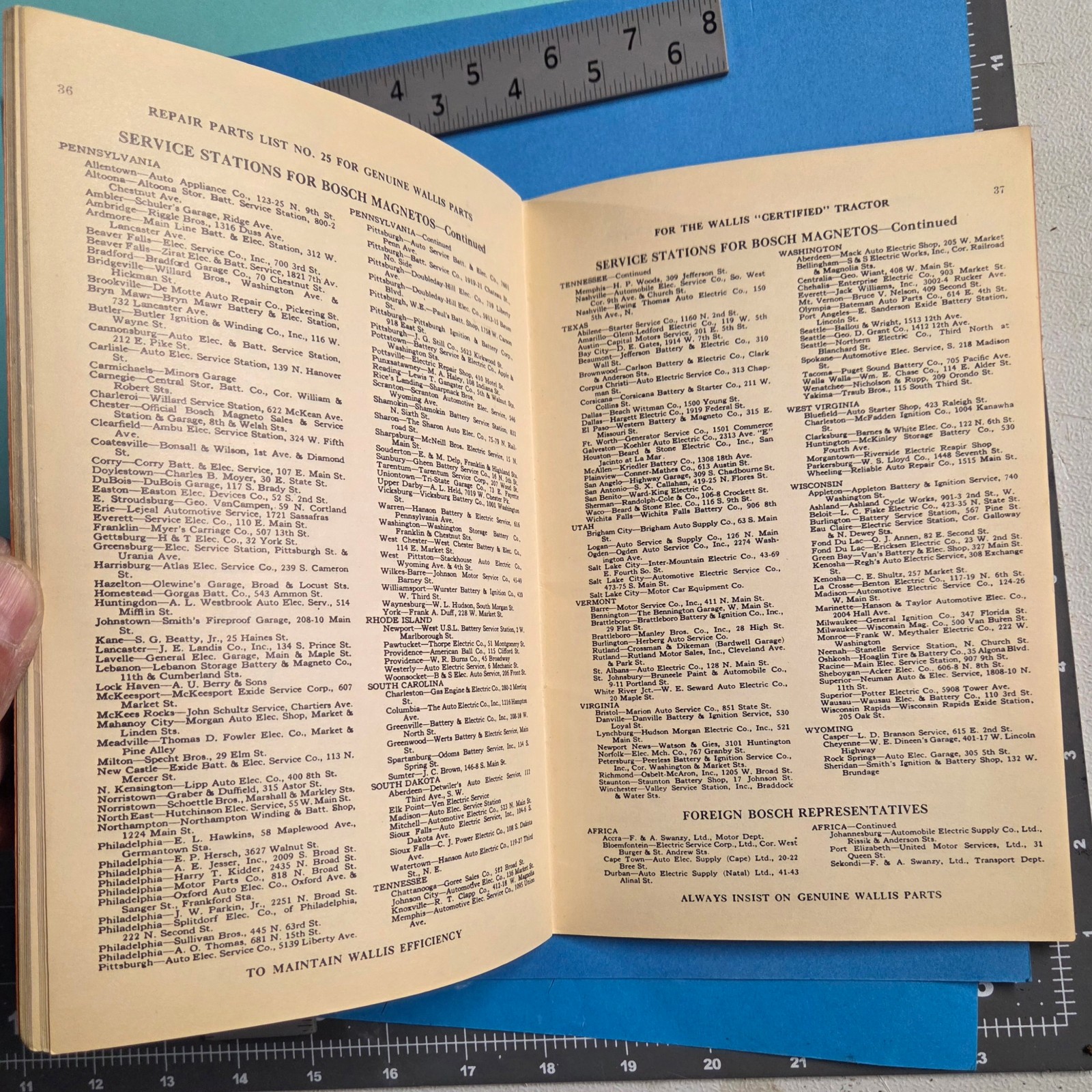 Antique Wallis Tractor Manual Parts List Catalog Massey Harris 1937