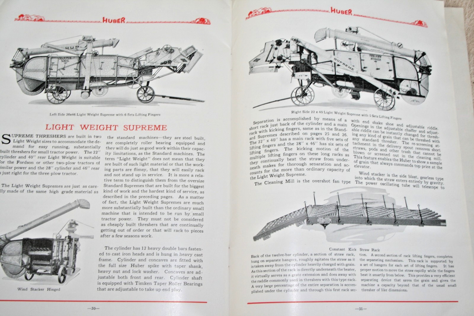 HUBER SUPER FOUR BROCHURE 1921