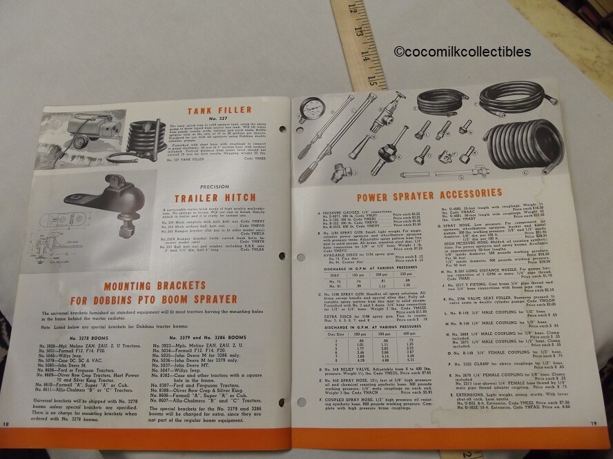 1940&rsquo;s Sales Brochure Catalog Dobbins Power Apraying Dusting Eq Farming Farm