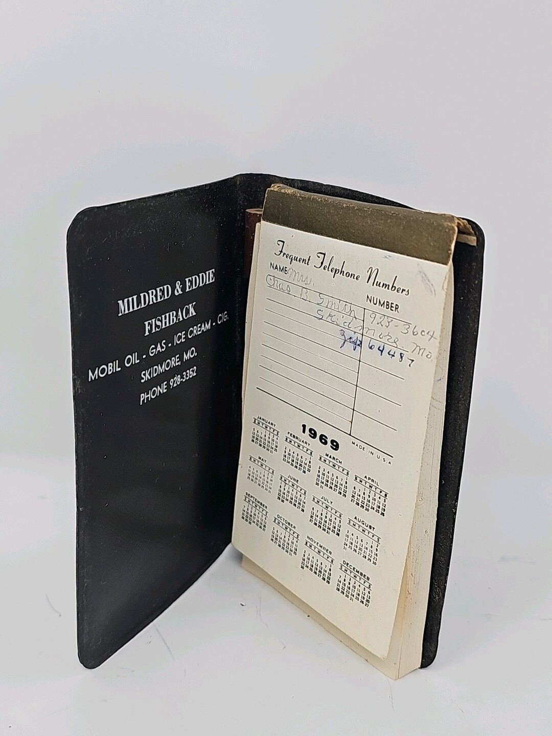 Vintage 1969 Pocket Notebook Mildred &Eddie Fishback