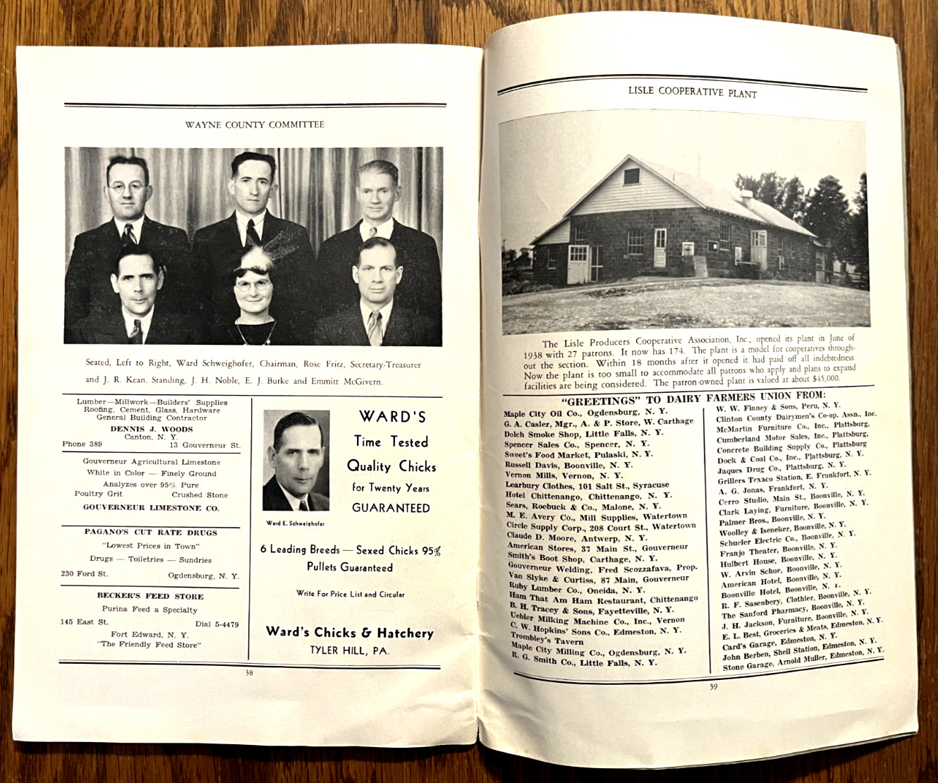 Dairy Farmers Union DFU 1940-41 Journal NYS Milk Plant & County photos local ads