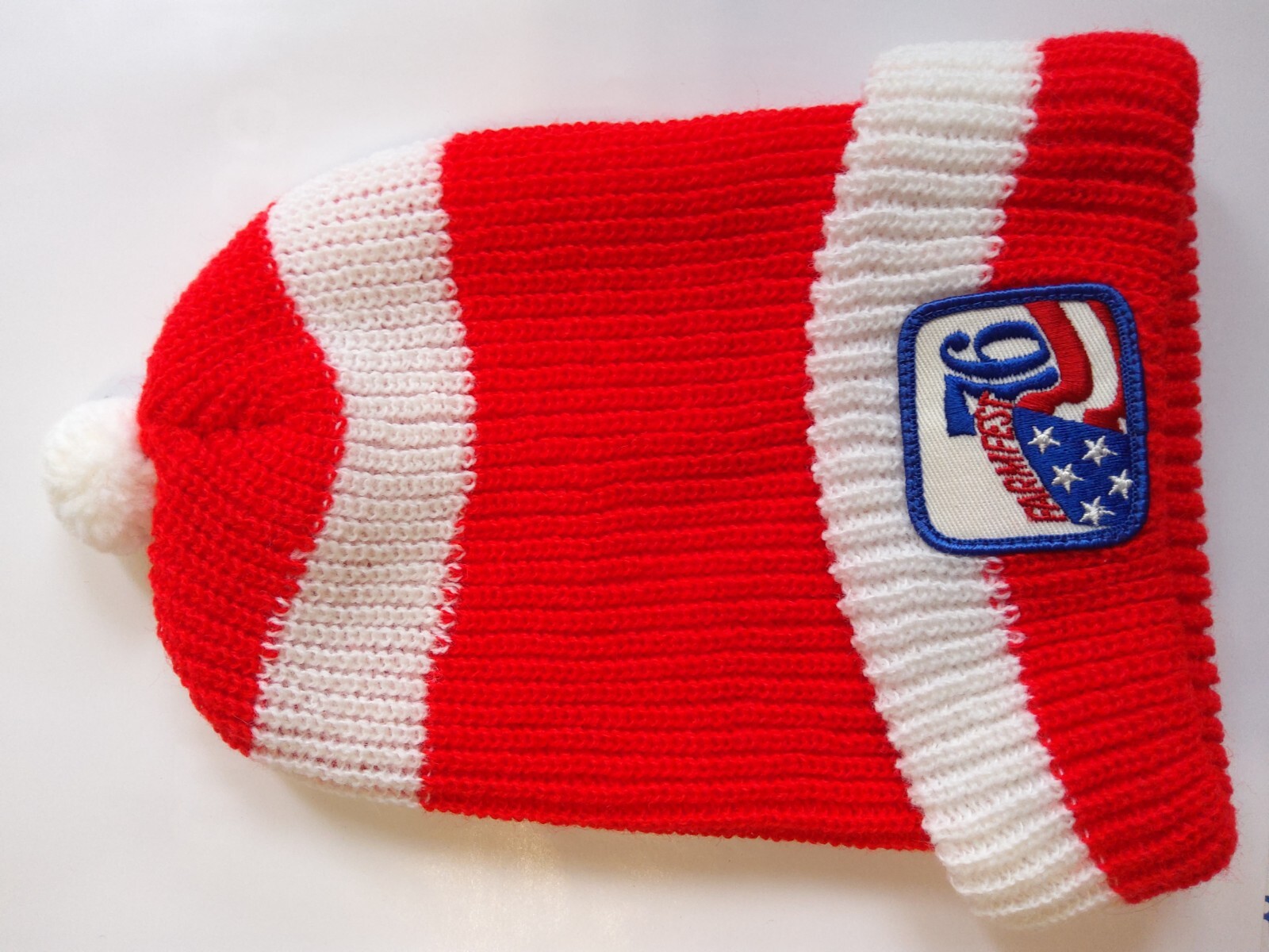 Vintage 1976 Farmfest 76 Minnesota Red White Blue Stocking Hat