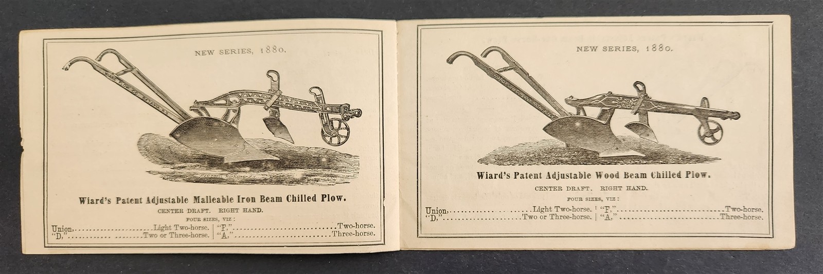 1881 antique WIARD PLOW COMPANY batavia ny ILLUSTRATED ad BOOKLET