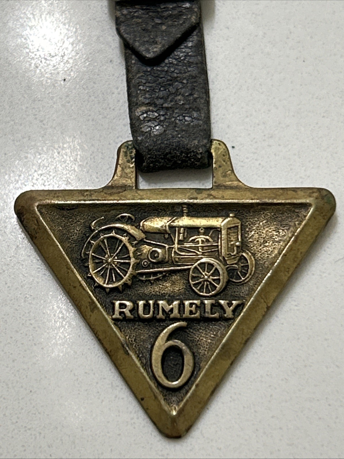 1920s Advance-Rumely 6 Tractor Advertising Antique Pocket Watch Fob LaPorte IN