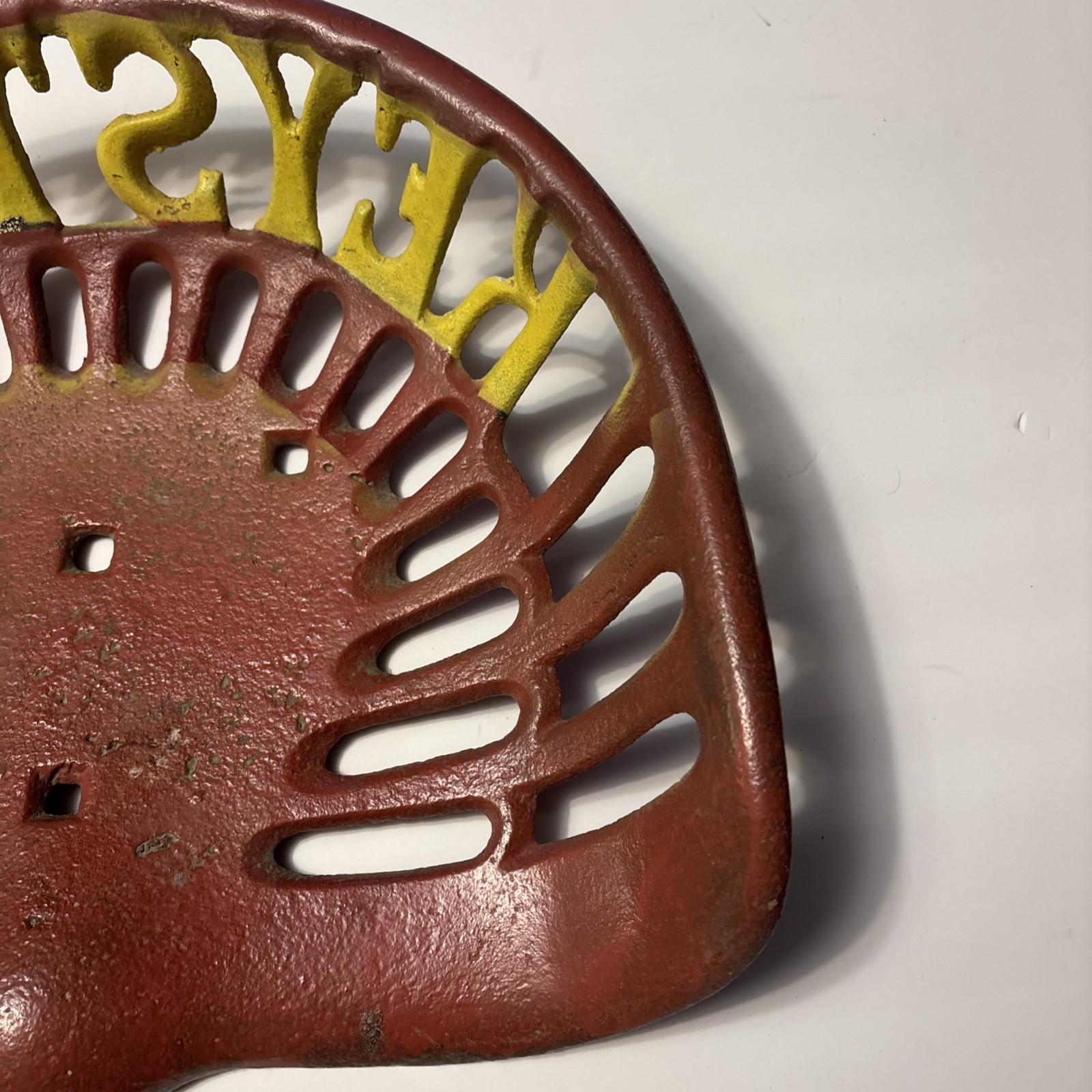 Vintage Keystone Cast Iron Tractor Seat Antique Farm Collectible